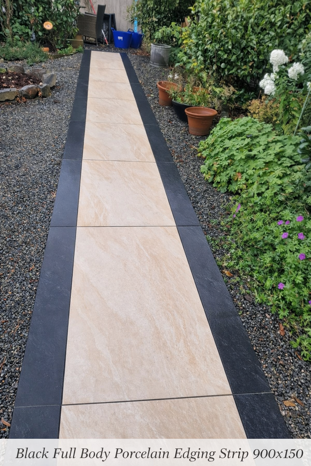 Black Porcelain Edging Strips 900x150 - Image 2